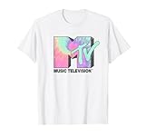 MTV Klassisches Neon Tie-Dye Logo T-Shirt, S, Halbarm, Herren