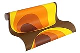 A.S. Création Retro Tapete 70er Jahre 701312 - Vliestapete mit Retro Design in orange, braun, gelb - Retrotapete auf 10,05m x 0,53m - Made in Germany