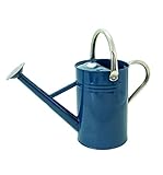 Kent & Stowe 4,5 Liter Vintage Gießkanne in blau – Verzinkte Stahlkanne für das tägliche Gießen – Kanne im klassisch englischen Stil mit 2 Griffen