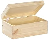 LAUBLUST Holzkiste mit Deckel - 30x20x14cm Natur FSC® - Aufbewahrungskiste | Erinnerungsbox | Bastel- & Geschenkkiste