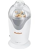 Clatronic PM 3635 elektrischer Popcorn-Maker, Popcornmaschine für den Haushalt, schnelle Zubereitung inkl. Portionier-Schale, ohne Fett & Öl, 1200 Watt, weiß