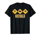 Australien Backpacker Urlaub - Reise zu Känguru Schild Retro T-Shirt
