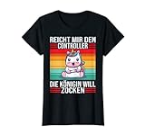 Zocken Reicht mir den Controller Königin PS5 Konsole Gamer T-Shirt