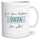 Bester Papa Große Kaffee-Tasse mit Spruch im Geschenkkarton Vatertagsgeschenk Geschenke Geschenkideen für Papa zum Geburtstag Vatertag