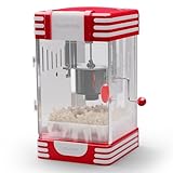 Klarstein Popcornmaschine Klein, Popcornmaschine für Süßes & Salziges Popcorn, 300W Popcorn Maker, Retro Küchengeräte für Popcornmais, Popcorn Maschine mit Edelstahlbehälter, Popcorn Maschinen