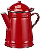 IBILI Kaffeekanne Roja konisch 1 l aus emailliertem Stahl in rot, 10 x 10 x 20 cm