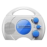POHOVE Duschradio Desktop Audio Musik Outdoor Eingebauter Lautsprecher Batteriebetrieben Hängend Mini Tragbar Geschenk Badezimmer Wasserdicht Home ABS AM FM
