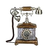 FHISD Design Antikes Telefon - Wählscheibentelefon - Schnurgebundenes Retro-Telefon - Vintage Dekorative Telefone