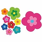 tradercat pril Blumen Sticker I autoaufkleber Blumen 8 Stück als Set I Retro Aufkleber für Jede Glatte Oberfläche, ideal für Ihr Auto I prilblumen Aufkleber (Pink)