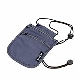 DIZZ.ONE - Weicher Brustbeutel zum Reisen Unisex • Passport Tasche • Diebstahlsichere Tasche • Reisegeldbeutel • Reise Tasche • Brustbeutel Herren & Damen sowie Kinder, Jungen, Mädchen