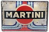 Martini Aperitivo, Racing Retro Blechschild, Barschild, hochwertig geprägtes Werbeschild, Türschild, Wandschild, Dekoration, 30 x 20 cm