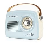 Madison - FREESOUND-VR30 - TRAGBARES Nostalgie Radio MIT Bluetooth & FM 30W