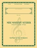 Music Manuscript Notebook - Music Notebook - Staff Music Paper Notebook - Blank sheet Music Notebook - 120 Pages - 10 Staves per Page - Full 8.5'' x 11'' - Elegant Schirmer Inspired Vintage Cover