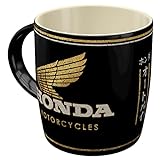 Nostalgic-Art Retro Kaffee-Becher, 330 ml, Honda – Motorcycles Gold – Geschenk-Idee für Biker, Keramik-Tasse, Vintage Design