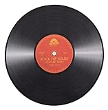 joycraft DMS-50 Türmatte Schallplatte Rund - rutschfeste Vintage Vinyl-Schallplatte Fussmatte - Cooler Retro Platten Schuhabtreter - 50 cm Durchmesser Fuß-Abstreifer - Schmutzfangmatte im LP-Design