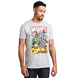 Marvel Herren Call Out T-Shirt, Grau (Sport Grey SPO), L