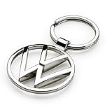 Volkswagen 000087010BN Schlüsselanhänger VW New Metall Keyring Anhänger, Silber