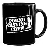 MoonWorks® Kaffee-Tasse Porno Casting Crew Sexy Pin up girl Geschenk Junggesellenabschied Bürotasse lustige Kaffeebecher schwarz Keramik-Tasse
