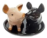 Schweine Salz und Pfeffer-streuer Set Keramik Tiere Schweine Geschenk 3 teilig