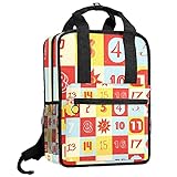 AITAI Retro Adventskalender Rucksack Büchertasche für Teenager College Daypack Reisetasche