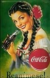 Buddel-Bini Versand Blechschild Nostalgieschild Coca Cola Reanimese Werbeschild Retro Reklame Schild