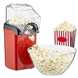 Popcornmaschine Popcorn Maker für Zuhause | leistungsstarke fettfreie schnelle Zubereitung mit Heißluft | 1200W | inkl Messbecher