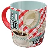 Nostalgic-Art Retro Kaffee-Becher, 330 ml, Have A Coffee – Geschenk-Idee für Nostalgie-Fans, Keramik-Tasse mit Spruch, Vintage-Design