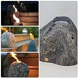 Fireplace Ethanol-Feuerstein Granit vom Kunsthandwerker-Steinmetz (Dunkelgrau)