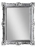 Artissimo Wandspiegel Antik Silber Barock 90x70cm Prunk Spiegel Antik Friseurspiegel Badspiegel Flurspiegel Antik Spiegel 3057