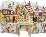 Nostalgischer Adventskalender / Weihnachtskalender mit Bildern und Glimmer 'An der Stadtmauer'