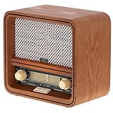 CAMRY CR 1188 Radio mit Holzgehäuse, Retro Radiogerät mit AM/FM, Nostalgieradio mit Bluetooth, USB-Port, Vintage Küchenradio mit Frequenzskala