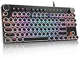 STOGA Mechanical Keyboard, RGB LED Backlight，Retro Gaming Keyboard with 87 Keys