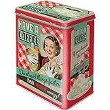Nostalgic-Art Retro Vorratsdose L, 3 l, Have A Coffee – Geschenk-Idee für die Küche, Große Kaffee-Dose aus Blech, Vintage Design