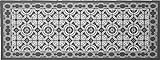 oKu-Tex Fußmatte | Schmutzfangmatte | Mosaik Muster Bunt | 'Deco-Style' Türvorleger für innen | rutschfest | grau/anthrazit | 45x120 cm