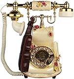 AWAING Retro Telefon mit Schnur Retro-Drehtelefone für Festnetz, schnurgebundenes Telefon Altmodisches Festnetztelefon für Heim- und Bürodekor Wählscheibentelefon