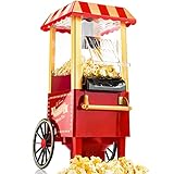 Gadgy Popcorn Maschine | Retro Popcorn Maker | Heissluft Ohne Fett Fettfrei Ölfrei, aus Kunststoff, Mehrfarbig