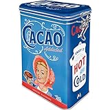 Nostalgic-Art Retro Kaffeedose, 1,3 l, Cacao Addicted – Geschenk-Idee für Nostalgie-Fans, Blech-Dose mit Aromadeckel, Vintage Design