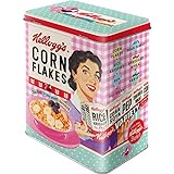 Nostalgic-Art Retro Vorratsdose L, 3 l, Kellogg's – Happy Hostess Corn Flakes – Geschenk-Idee für die Küche, Große Kaffee-Dose aus Blech, Vintage-Design