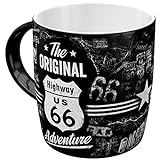 Nostalgic-Art Retro Kaffee-Becher - US Highways - Highway 66 The Original Adventure, Große Retro Tasse, Vintage Geschenk für Route 66 Fans, 330 ml