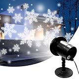 interGo LED Schneeflocke Projektor Lichter, , Snowflake Projektor Weihnachten Aussen Wasserdicht IP65 für Innen und Außen Dekoration Weihnachts Party Hochzeit