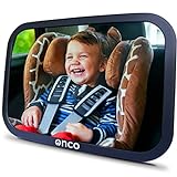 Onco 360° Baby Autospiegel - 100% Bruchsicherer Rücksitzspiegel für eine Sichere Fahrt - Baby Erstausstattung & Auto-Zubehör - Anpassbar - Geeignet für allerlei Kopfstützen