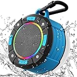 Bluetooth Lautsprecher Dusche Tragbarer Bluetooth Speaker, Radio Wasserdicht Bluetooth, Duschlautsprecher Bluetooth FM Radio für Duschraum, Pool, Reisen