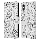 Head Case Designs Dalmatinisch Hunderasse Muster 4 Leder Brieftaschen Handyhülle Hülle Huelle kompatibel mit Apple iPhone X/iPhone XS