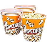 COM-FOUR® 8X Popcorn Eimer, Popcornschüssel mit einem Fassungsvermögen von je 2,8 Litern (08 Stück)